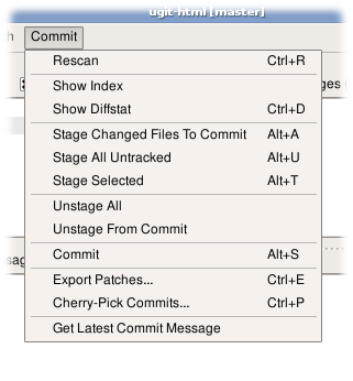commit menu