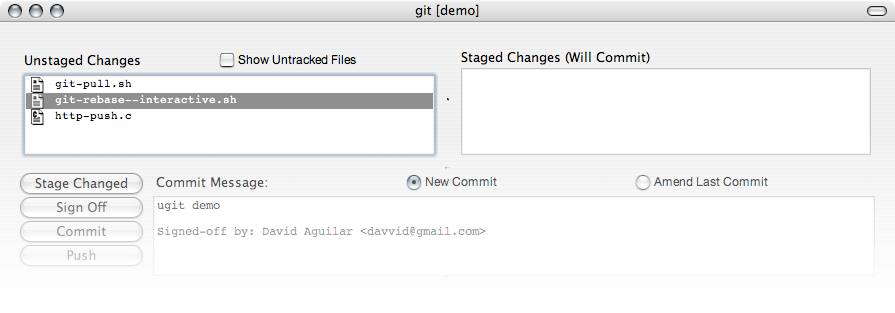 commit menu